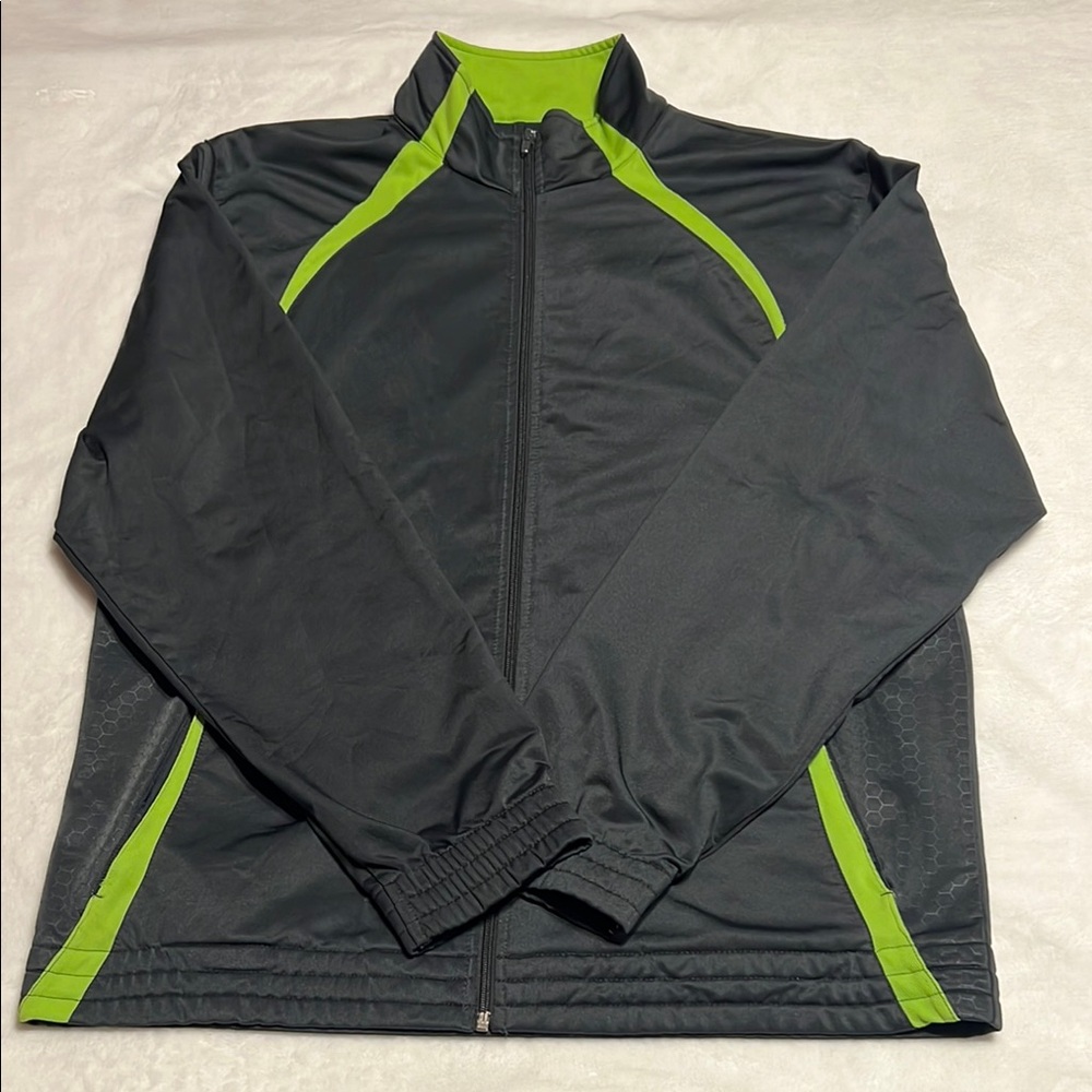 Men's Black and Green Jacket
